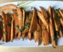 Sweet potato wedges with lemongrass crème fraîche – Édesburgonya hasábok citromnádas crème fraîche-vel